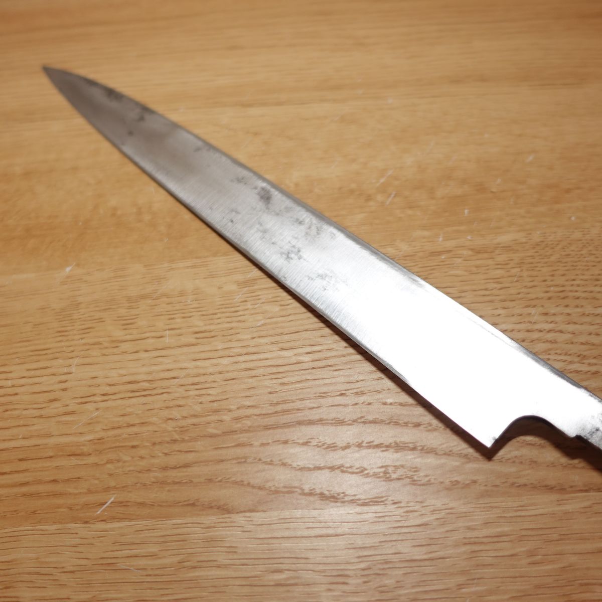 Sukenari Yanagiba Messer, geschärft, Sashimi-Messer, 1 Shaku, Griff aus Wasserbüffelhorn, einschneidig, Fugu-hiki, Yanagi, Stahl, handgeschmiedet