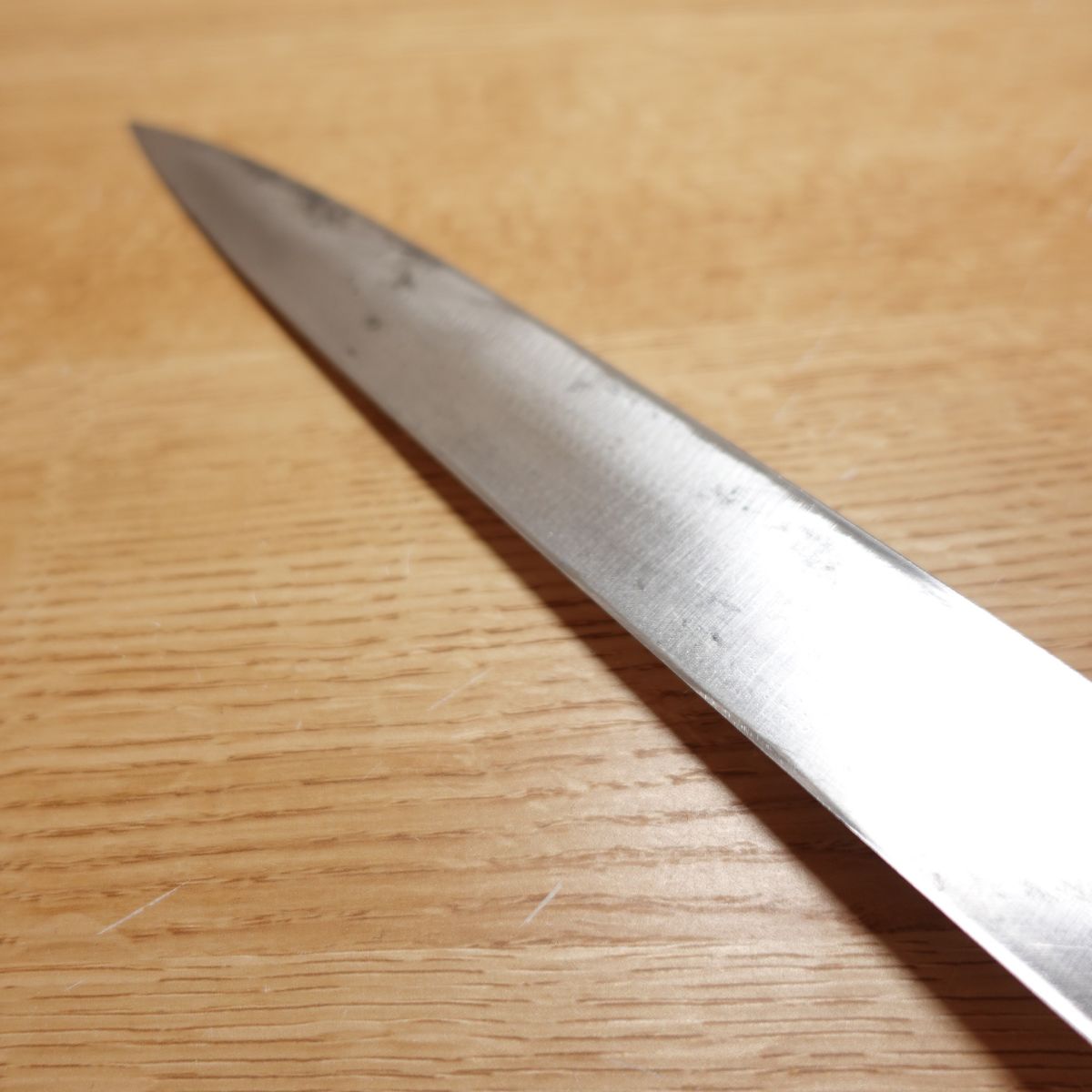 Sukenari Yanagiba Messer, geschärft, Sashimi-Messer, 1 Shaku, Griff aus Wasserbüffelhorn, einschneidig, Fugu-hiki, Yanagi, Stahl, handgeschmiedet