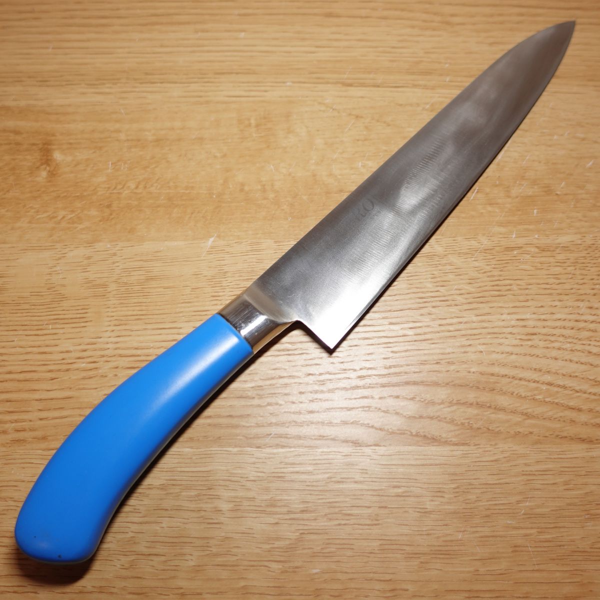 TKG-PRO Gyuto, Couteau aiguisé, tout usage, 8 Sun, Acier inoxydable, Eco-Clean antibactérien Couleur bleue, Molybdène Vanadium, Double tranchant, Endo Shoji