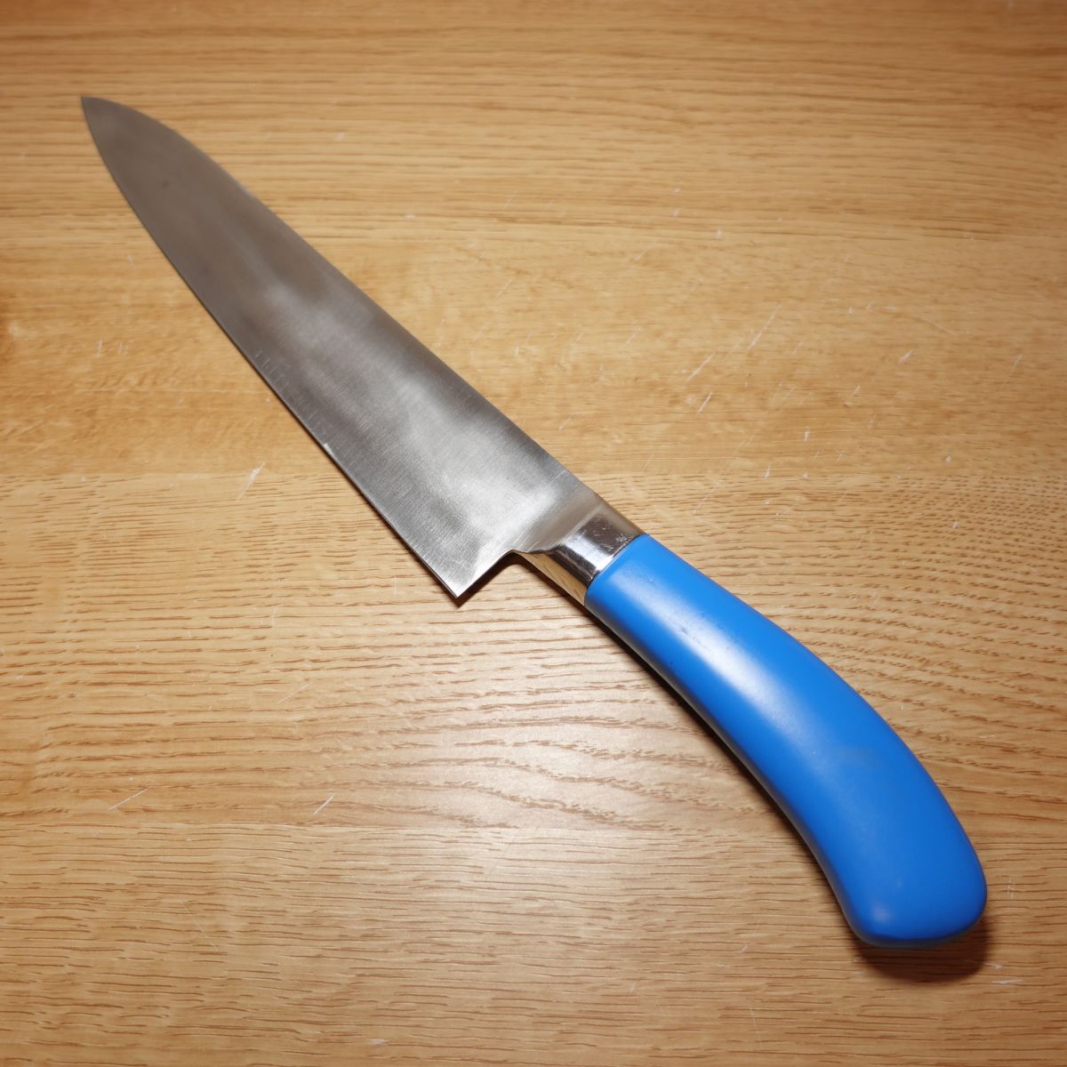 TKG-PRO Gyuto, Couteau aiguisé, tout usage, 8 Sun, Acier inoxydable, Eco-Clean antibactérien Couleur bleue, Molybdène Vanadium, Double tranchant, Endo Shoji