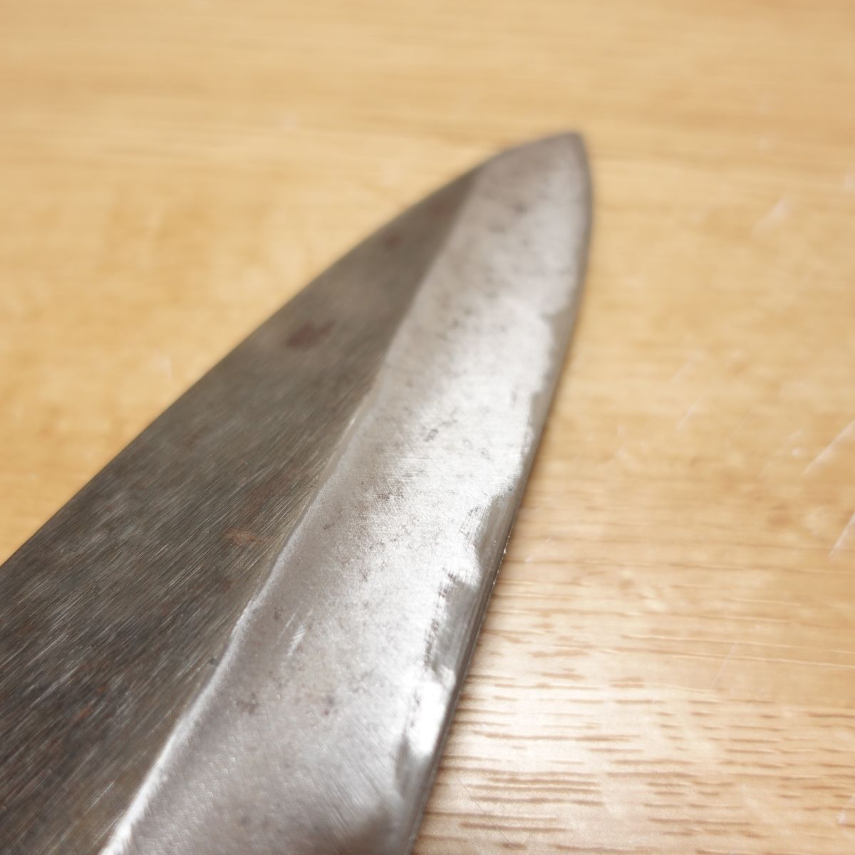 Kikutora Large Deba Knife, Sharpened, Black Forged, Single-edged, Steel, Sakai Kikutora