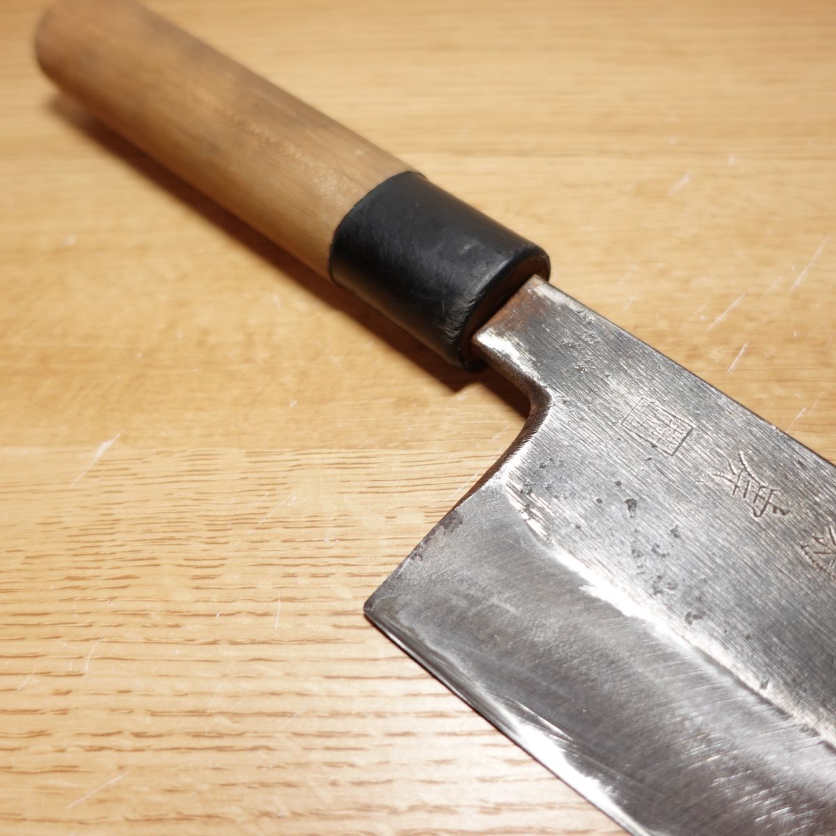 Kikutora Large Deba Knife, Sharpened, Black Forged, Single-edged, Steel, Sakai Kikutora