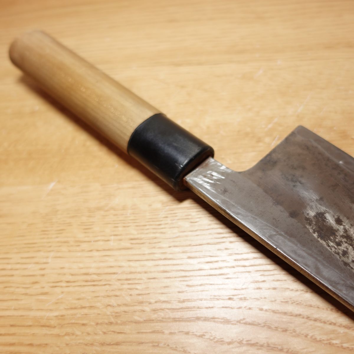 Kikutora Large Deba Knife, Sharpened, Black Forged, Single-edged, Steel, Sakai Kikutora