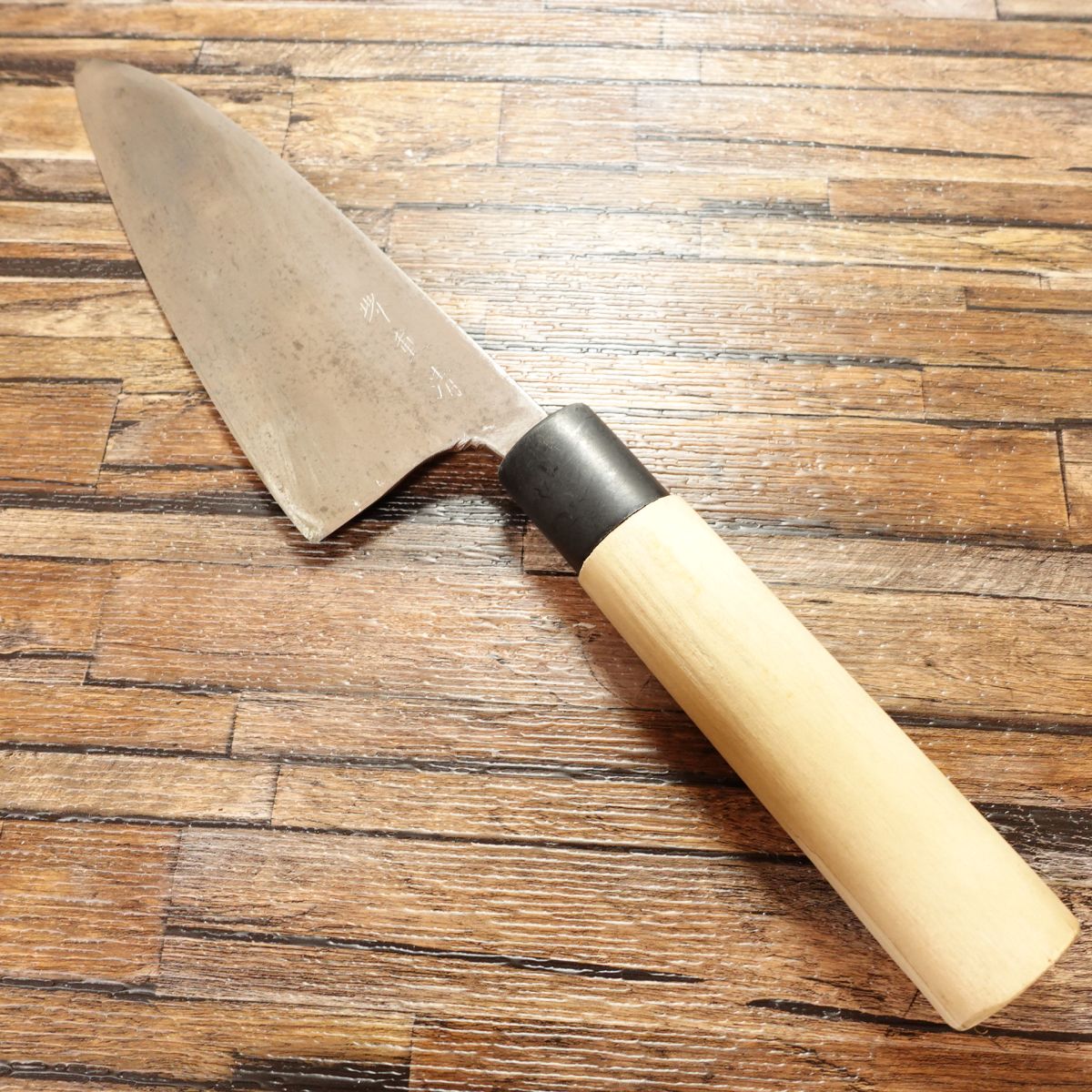 Sakai Shigekiyo Large Deba Knife, Sharpened, Black Forged, Hagane Steel