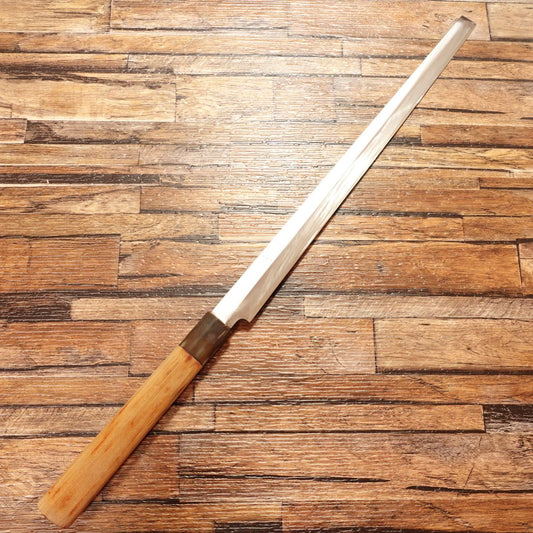 Echizen Yamada Tako-hiki, Sharpened, Water Buffalo Horn Handle, Sashimi Knife, 1 Shaku, Tako-hiki