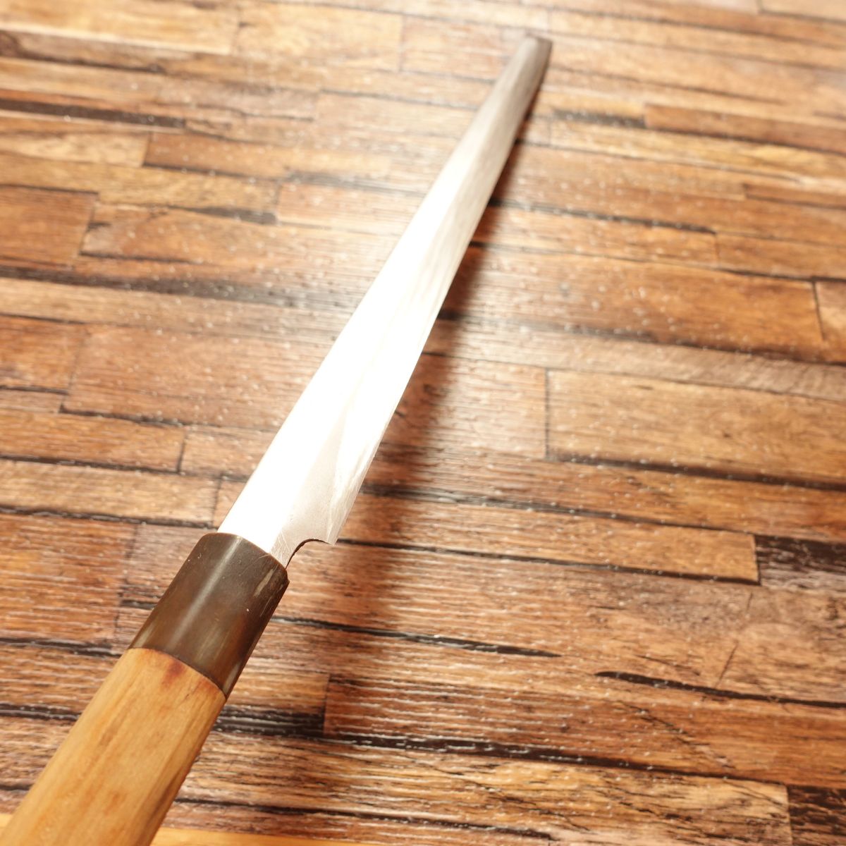 Echizen Yamada Tako-hiki, Sharpened, Water Buffalo Horn Handle, Sashimi Knife, 1 Shaku, Tako-hiki