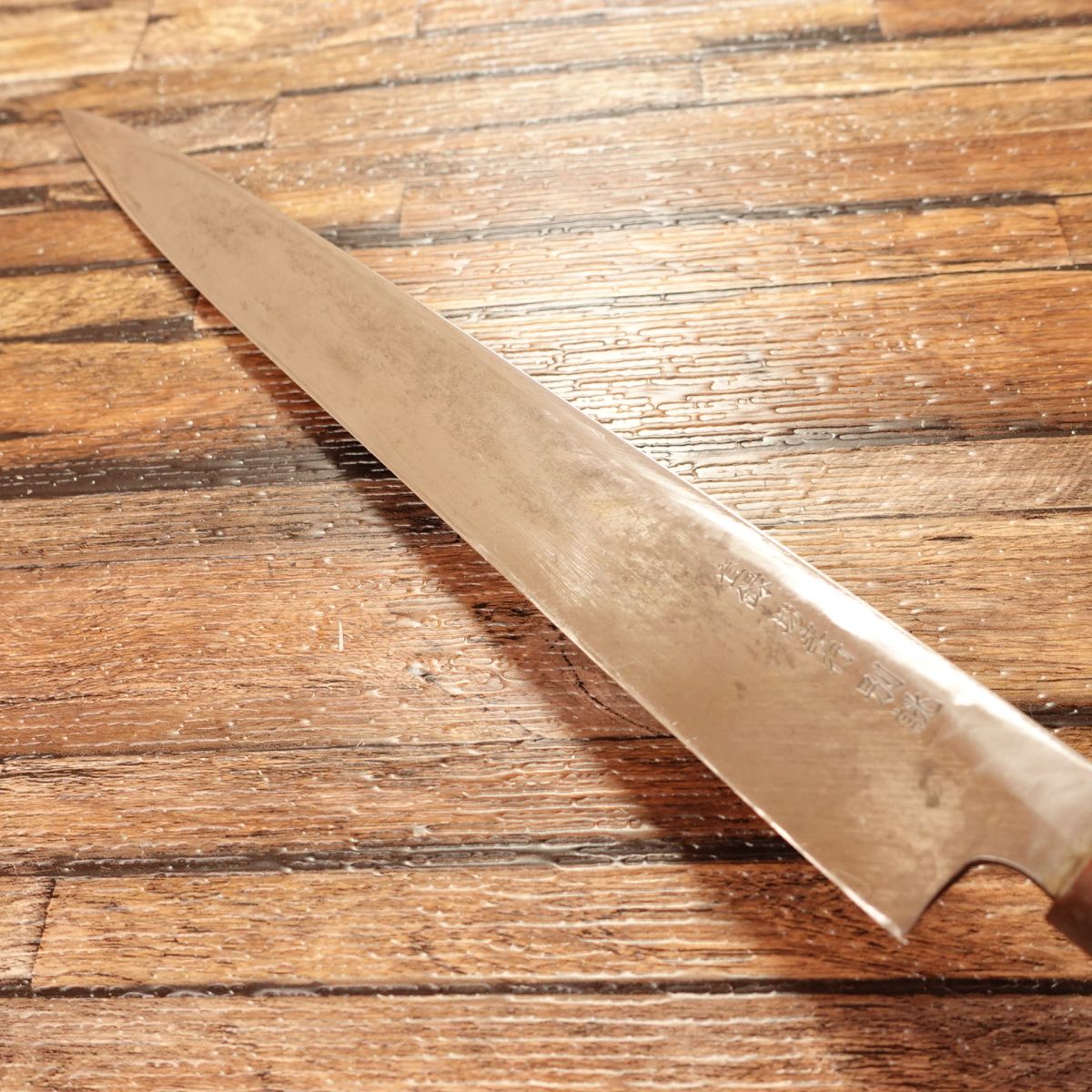 Sakai Takayuki Yanagiba Knife, Sharpened, Water Buffalo Horn Handle, Sashimi Knife, Mantetsu, Custom-made