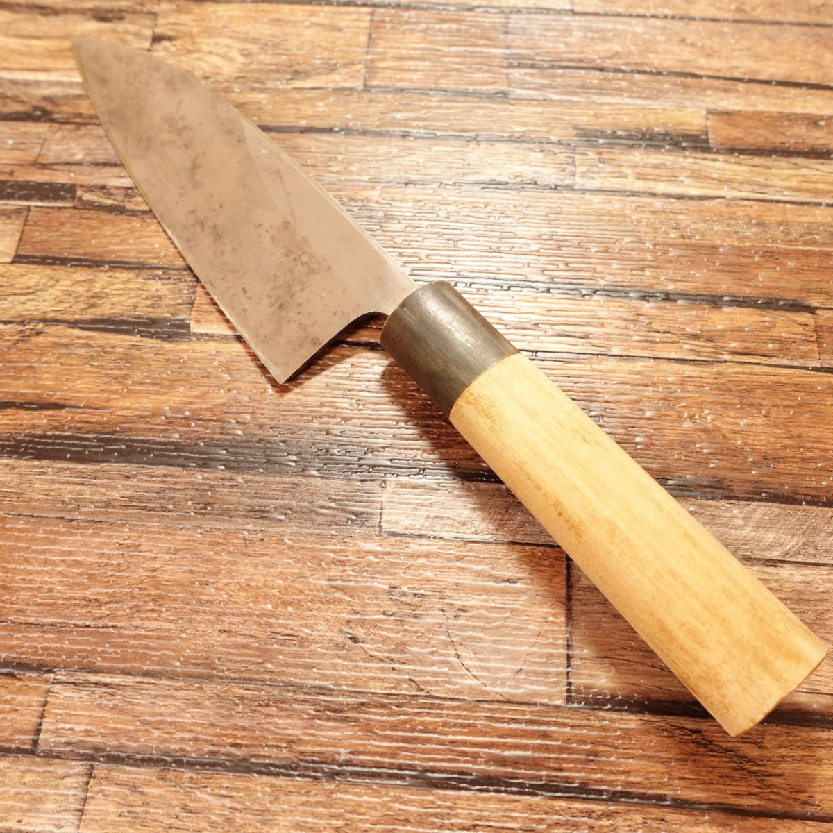 Kiya Deba Knife, Sharpened, Izutsuki, Water Buffalo Horn Handle