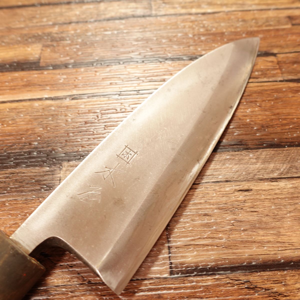 Kiya Deba Knife, Sharpened, Izutsuki, Water Buffalo Horn Handle