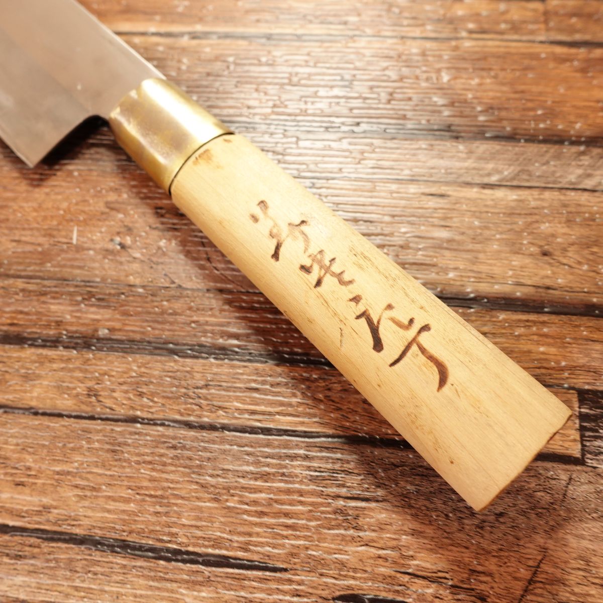 Stainless Steel Nakiri Knife, Sharpened, Thin Blade, Masakou Hon-Warikomi