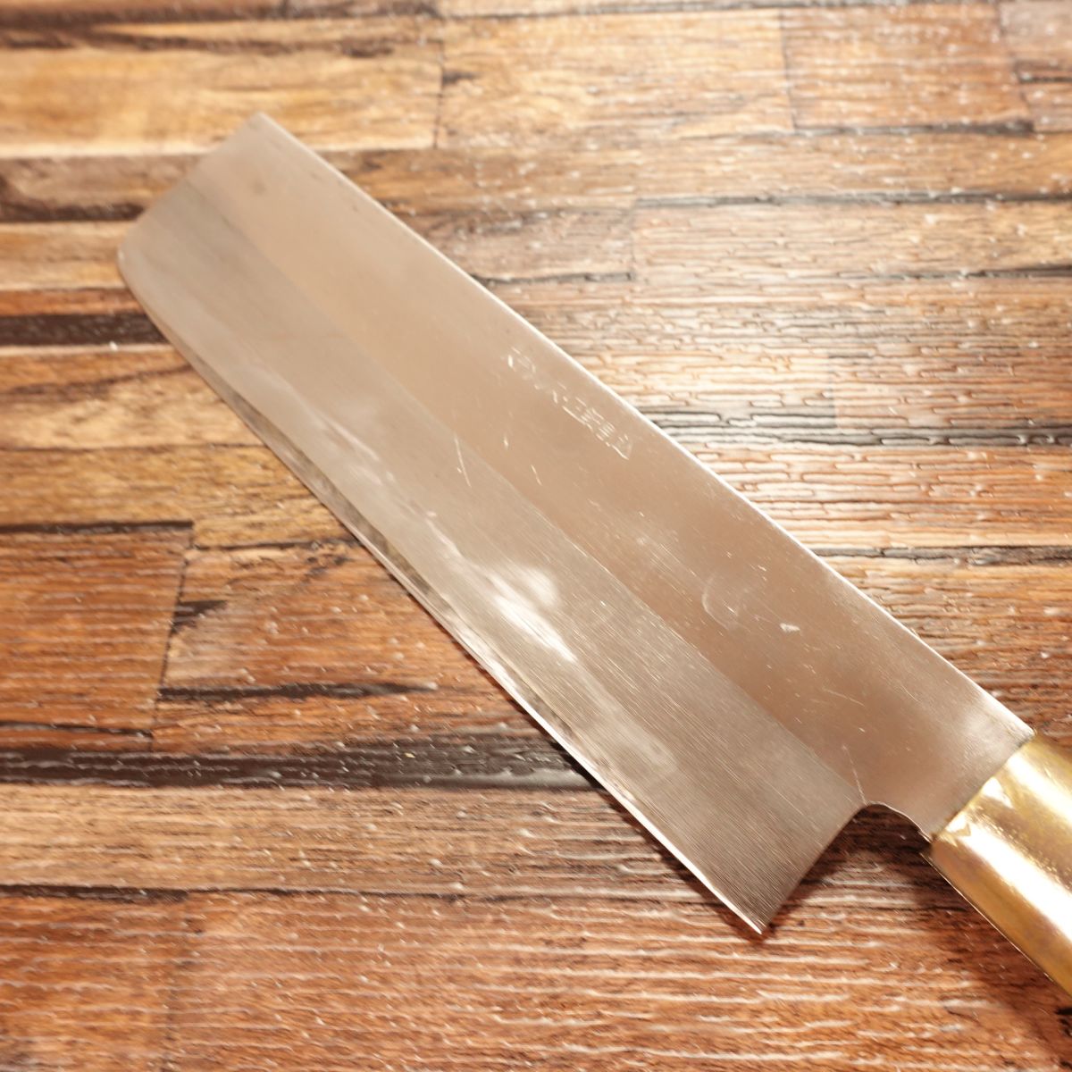 Stainless Steel Nakiri Knife, Sharpened, Thin Blade, Masakou Hon-Warikomi