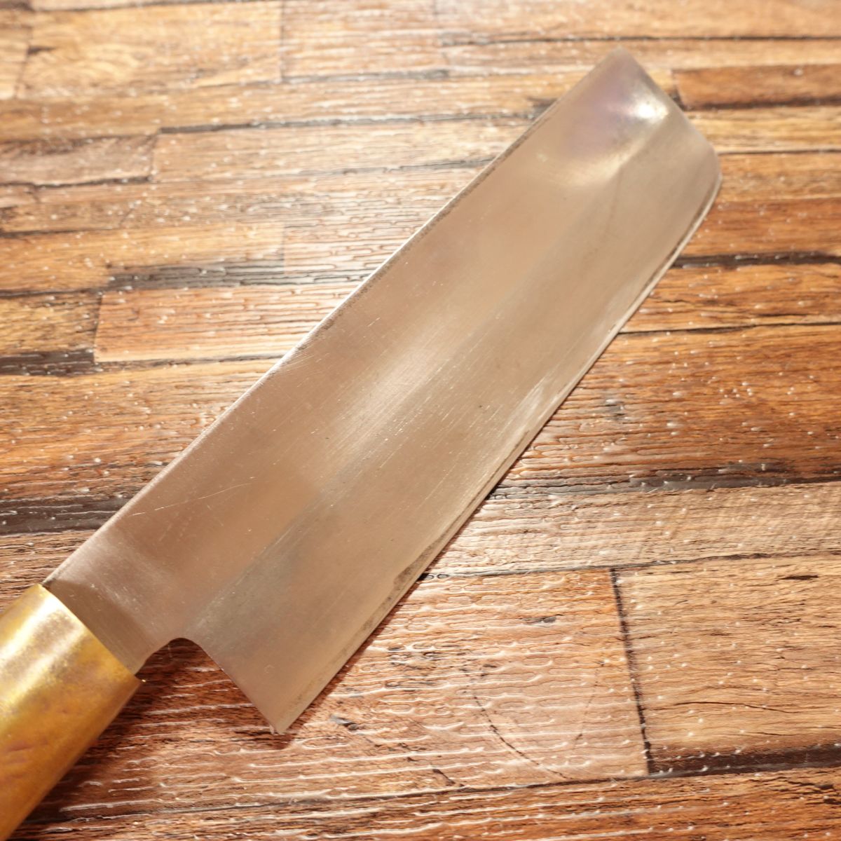 Stainless Steel Nakiri Knife, Sharpened, Thin Blade, Masakou Hon-Warikomi