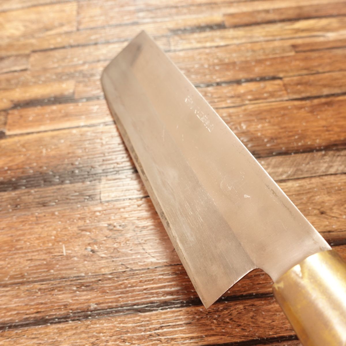 Stainless Steel Nakiri Knife, Sharpened, Thin Blade, Masakou Hon-Warikomi