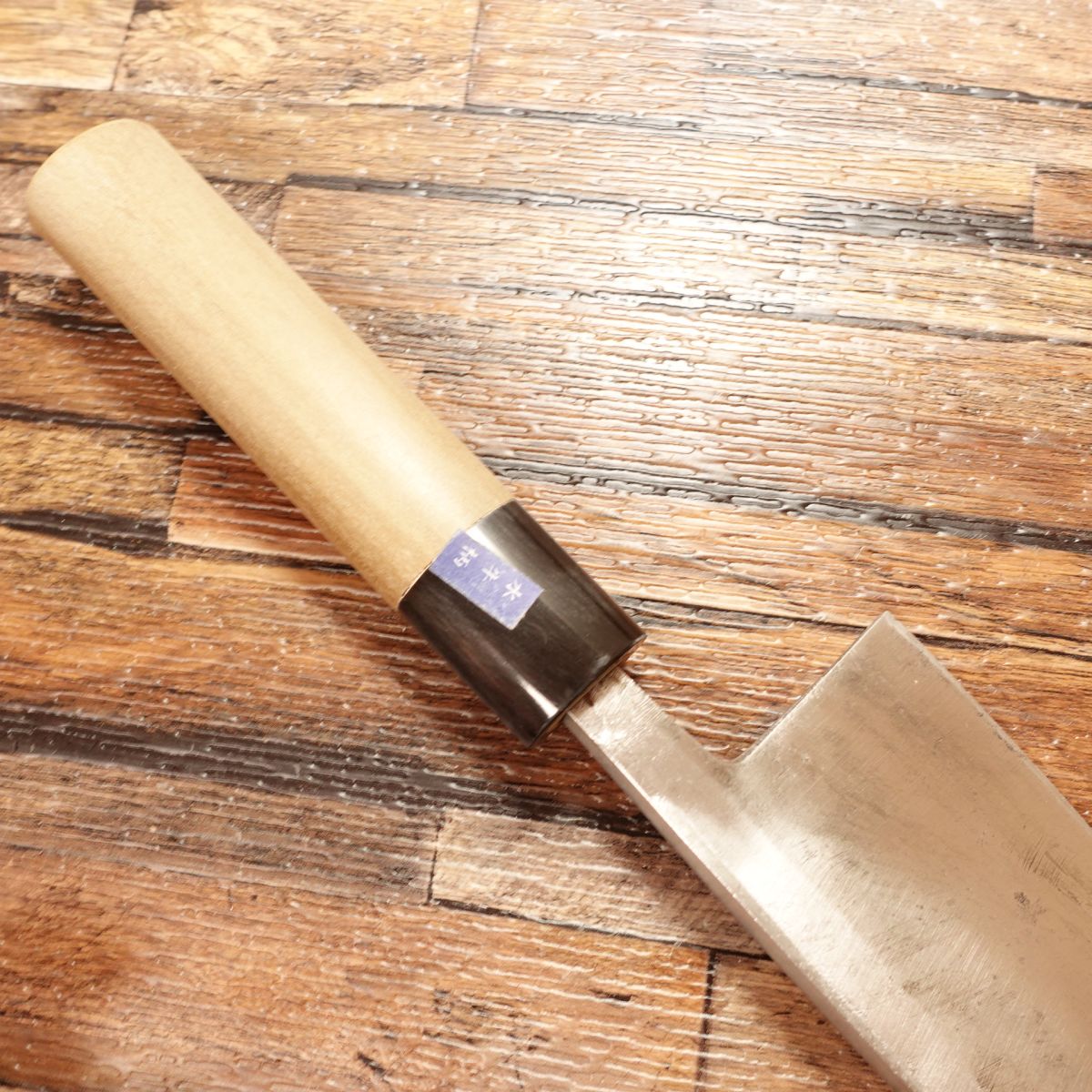 Kiya Deba Knife, Sharpened, Water Buffalo Handle, Izutsuki Kiya, 180mm, Handle Seal Included