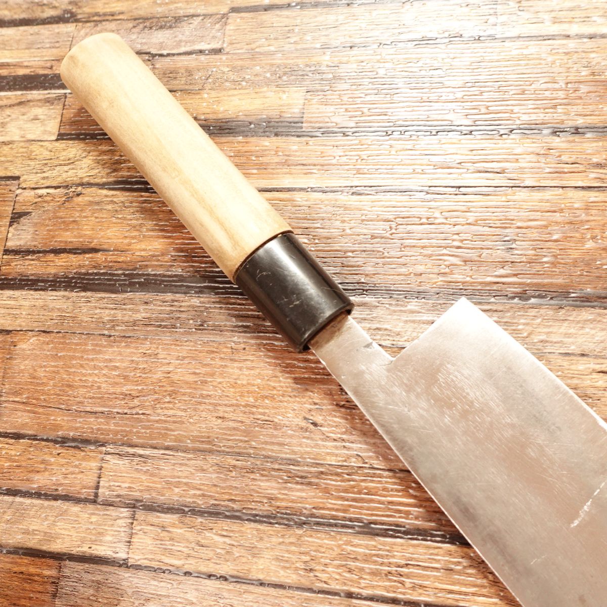 Minamoto Tsunenobu Nakiri Knife, Sharpened, Usuba, Hagane Steel, Vegetable Cutter