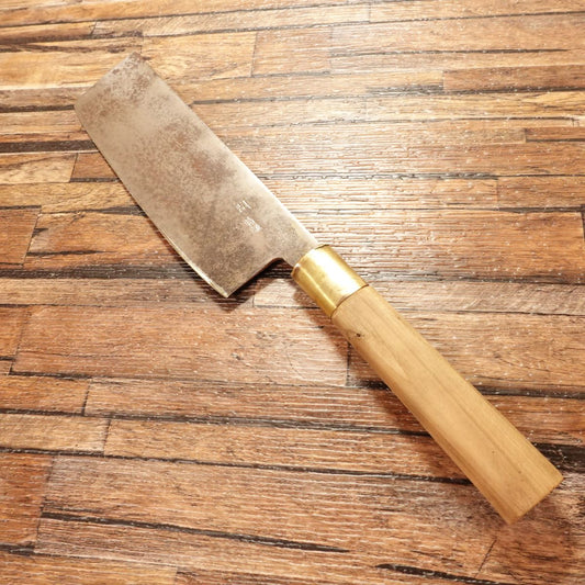 Kaneyoshi Nakiri Knife, Sharpened, Special Forged Hagane, Thin Blade, 170mm