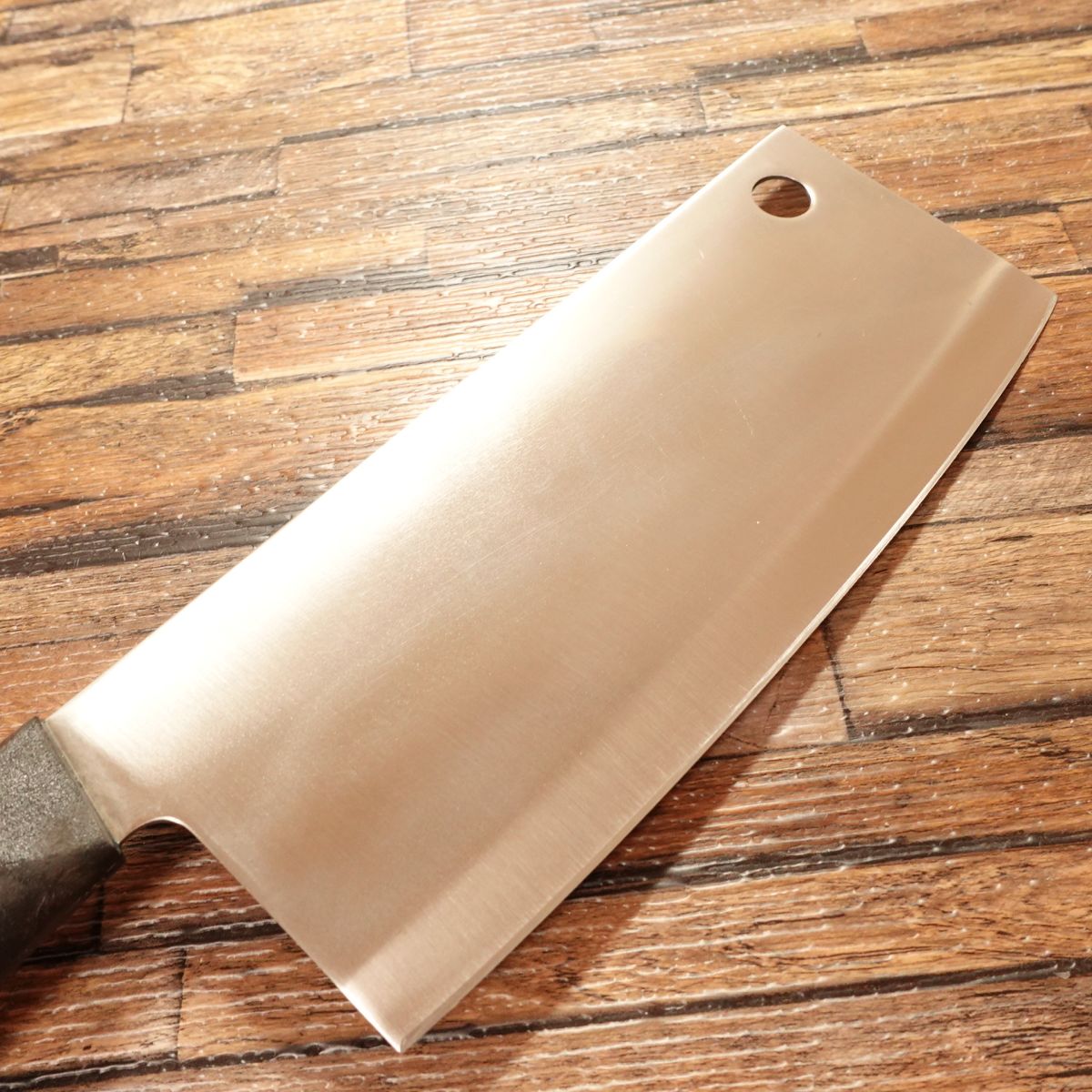 Seki Kanemura Chinese Cleaver, Sharpened, Double Bevel, Stainless Steel, Hooked Handle, 180mm