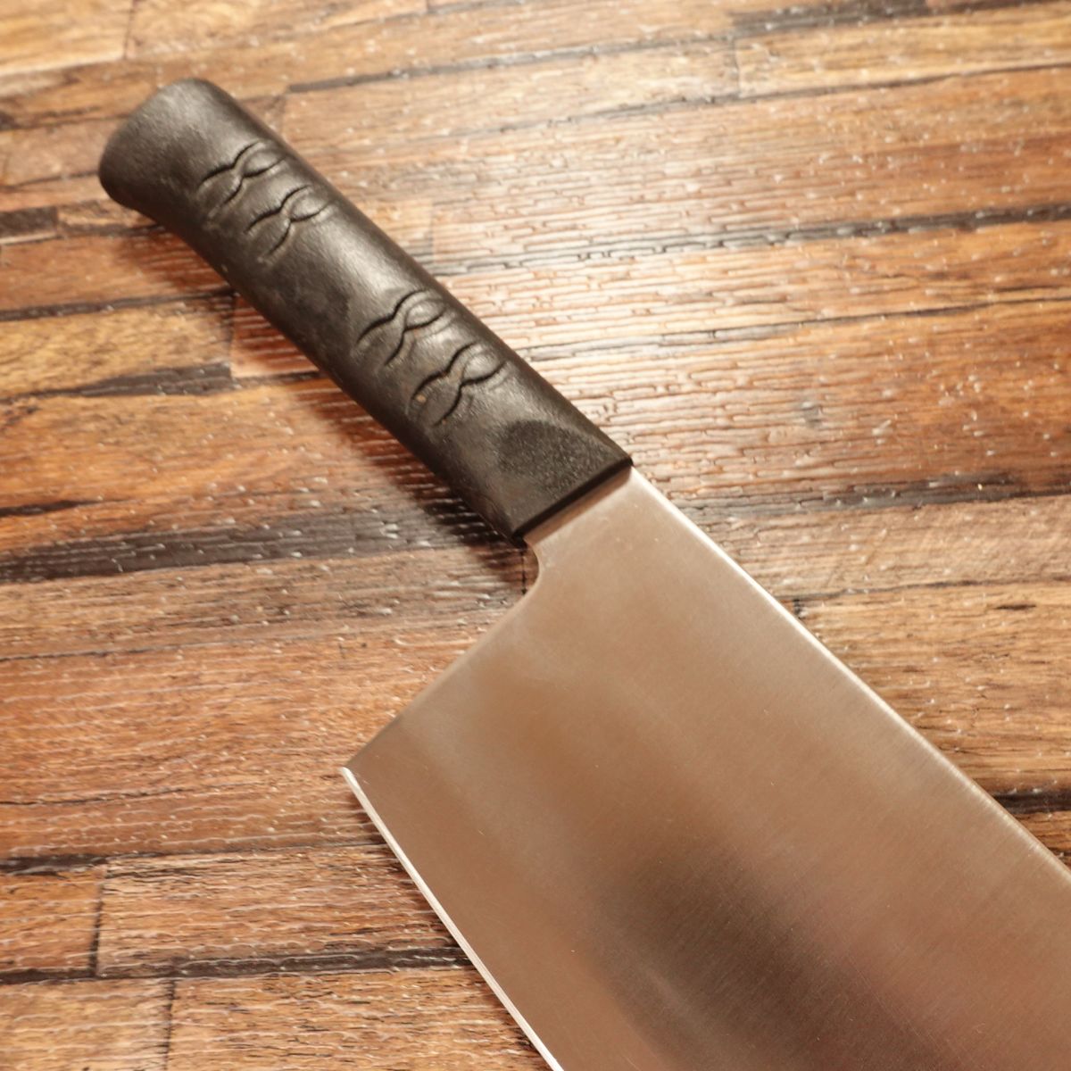 Seki Kanemura Chinese Cleaver, Sharpened, Double Bevel, Stainless Steel, Hooked Handle, 180mm