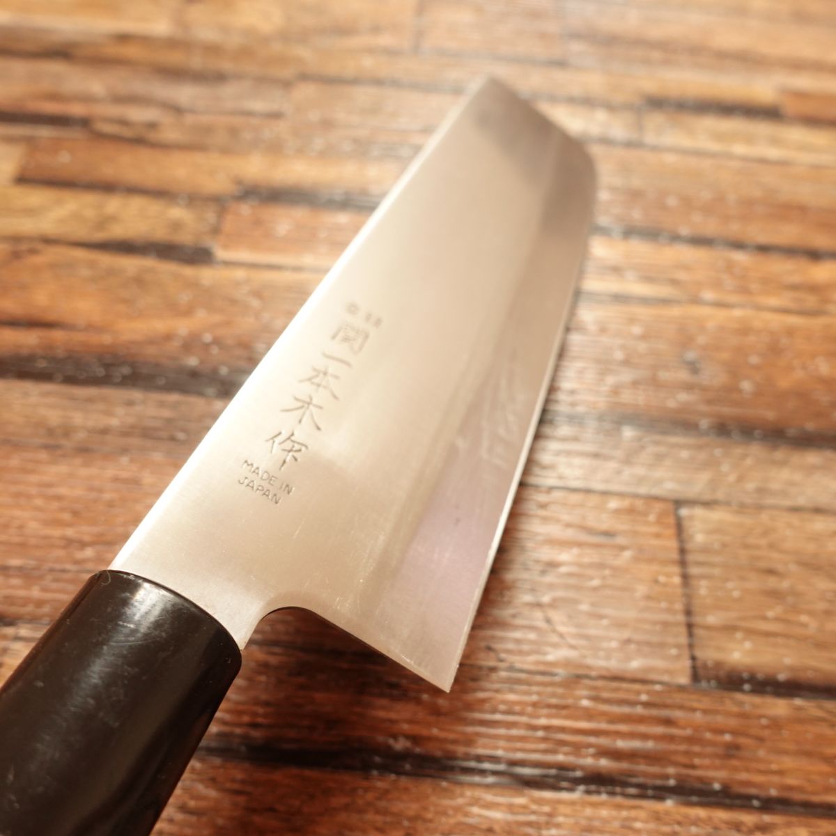 Seki Ippongi Saku Nakiri Knife, Sharpened, Thin Blade, Stainless Steel