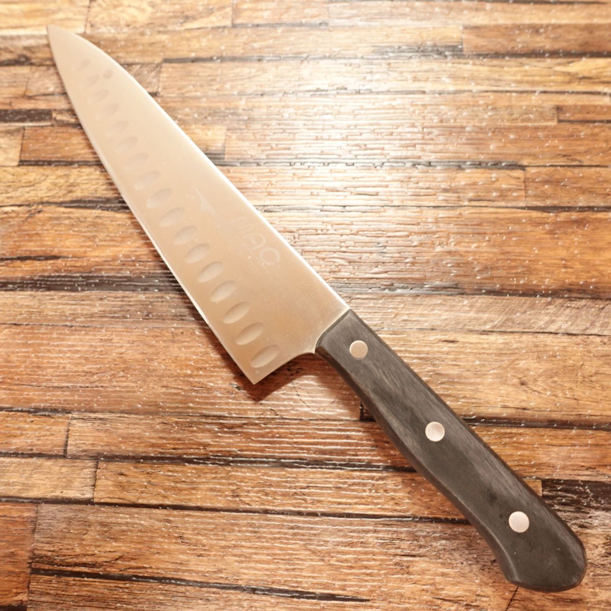 MAC Gyuto Knife, Sharpened, All-Purpose Knife, Dimpled Blade, Molybdenum Steel, Makuhisa TH-80