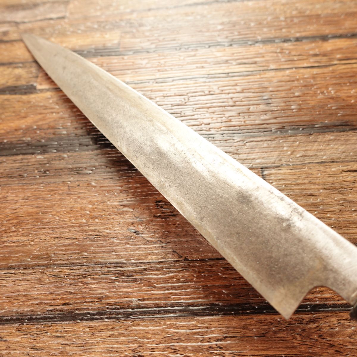 Toyokazu Yanagiba Knife, Sharpened, Sashimi Knife, Patina, 200mm