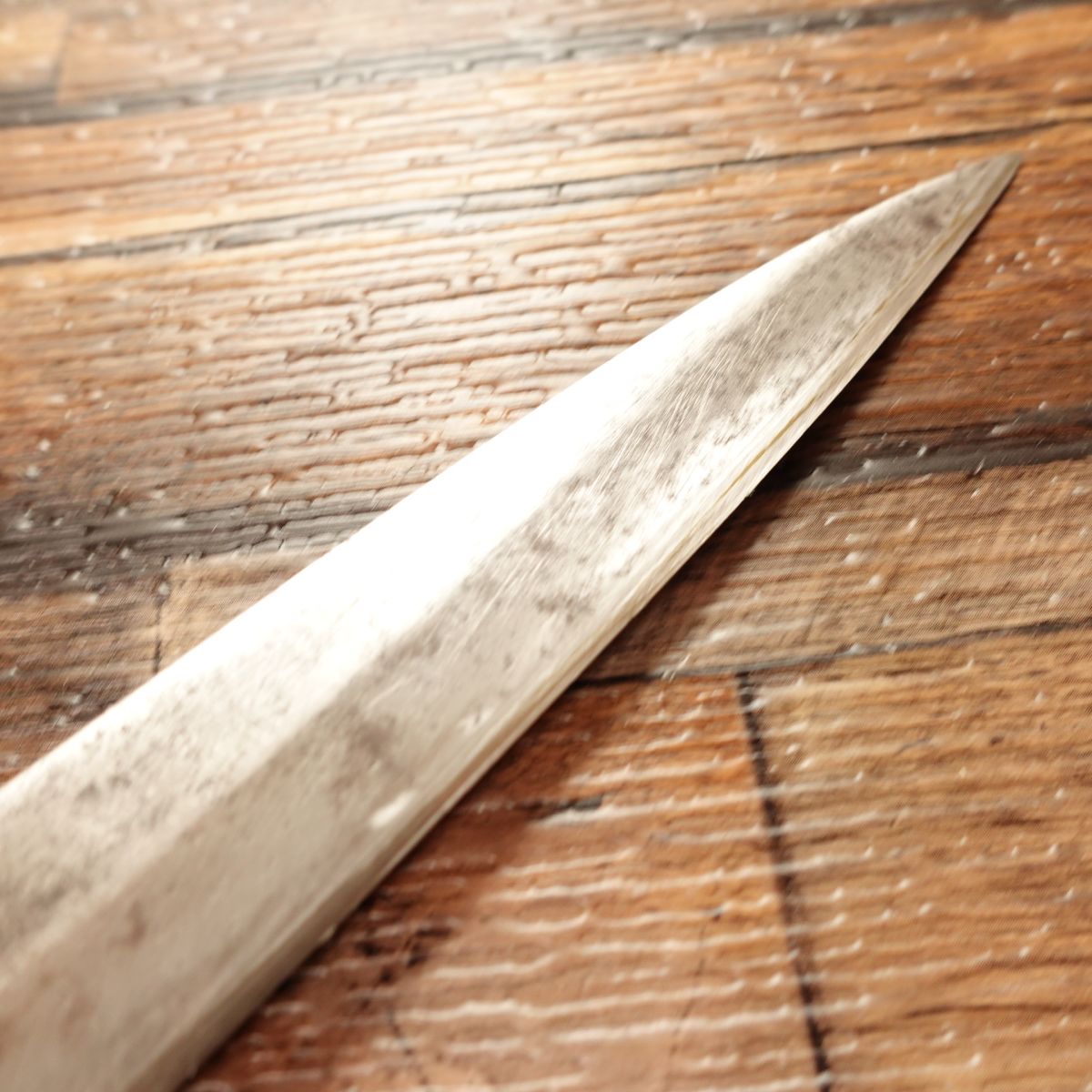 Toyokazu Yanagiba Knife, Sharpened, Sashimi Knife, Patina, 200mm