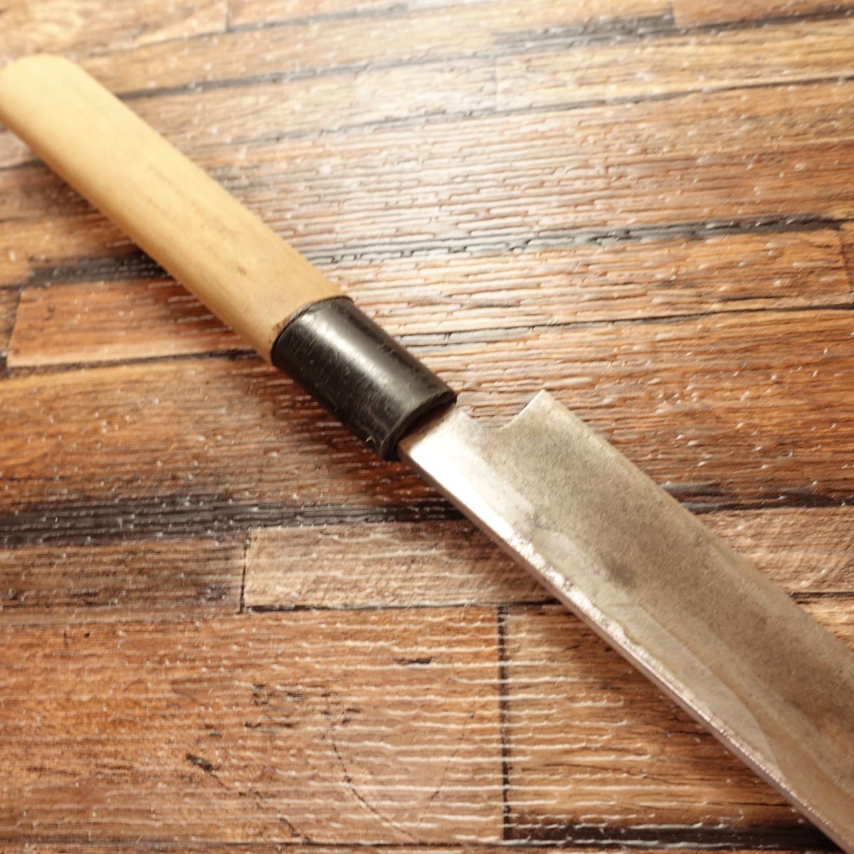 Toyokazu Yanagiba Knife, Sharpened, Sashimi Knife, Patina, 200mm