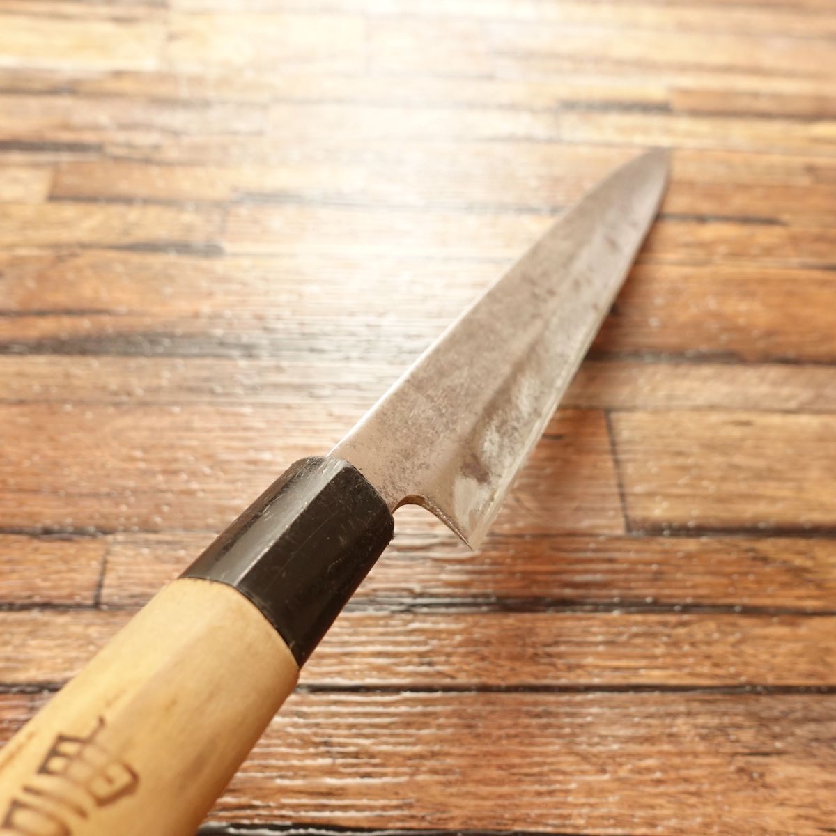 Toyokazu Yanagiba Knife, Sharpened, Sashimi Knife, Patina, 200mm