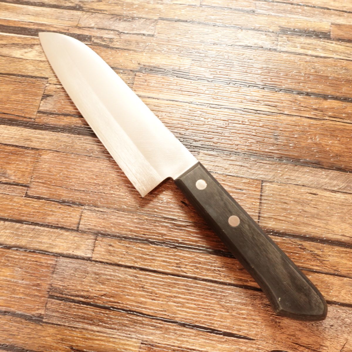 Sakai Hidetoshi Santoku Knife, Sharpened, All-purpose Knife, Hon-Warikomi, 3-layered, GOLD