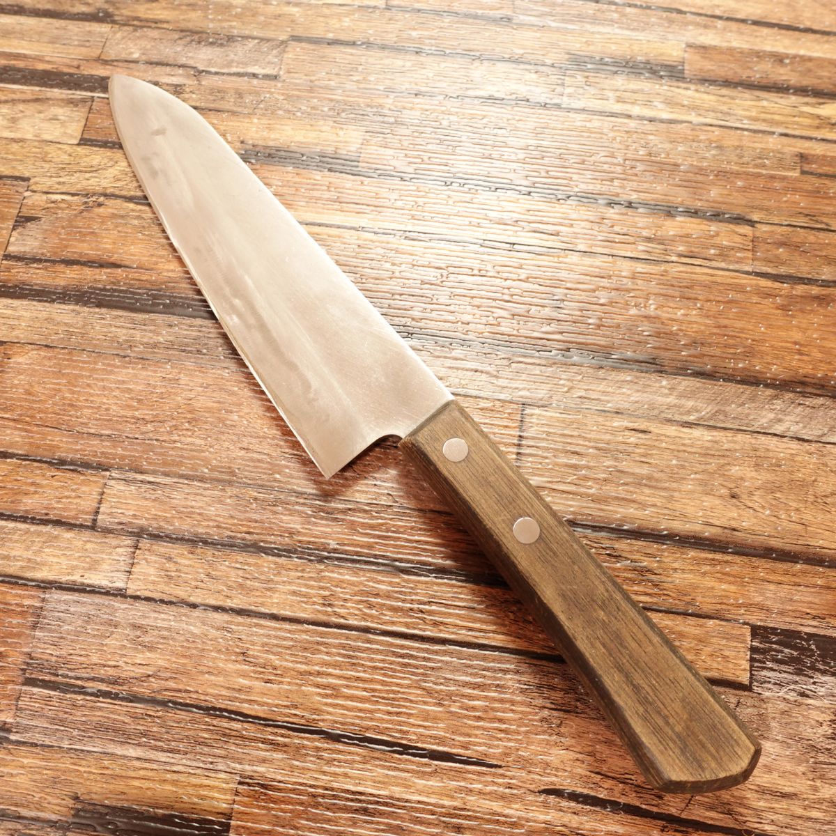 Sakai Juo Saku Santoku Knife, Sharpened, All-purpose Knife, Hon-Warikomi, 3-layered, Stainless Clad, Kikutora Betsuuchi