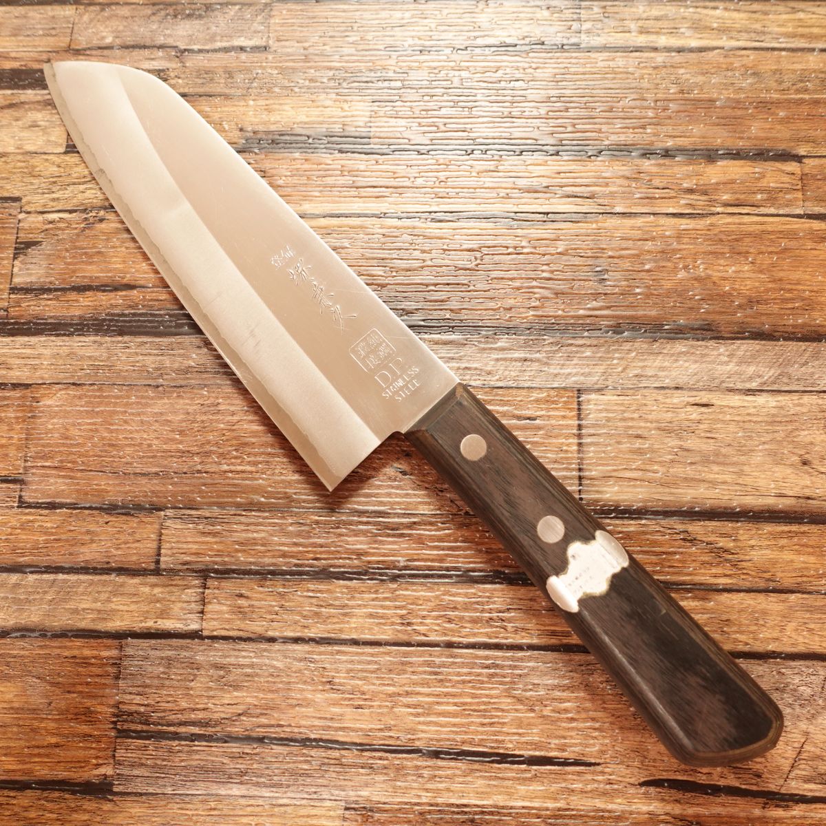 Sakai Kanehisa Santoku Knife, Sharpened, All-purpose Knife, Hon-Warikomi, 3-layered, DP, Stainless Steel