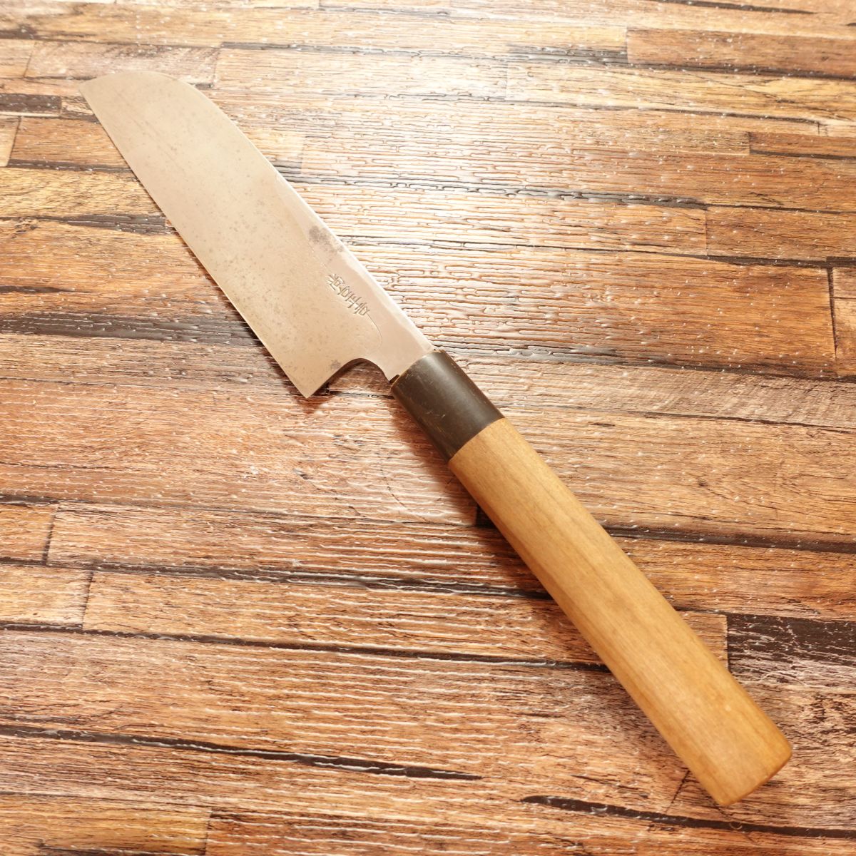 Syoudai Masayoshi Kamasukihaba Knife, Sharpened, Water Buffalo Horn Handle, Steel, Mukimono Knife