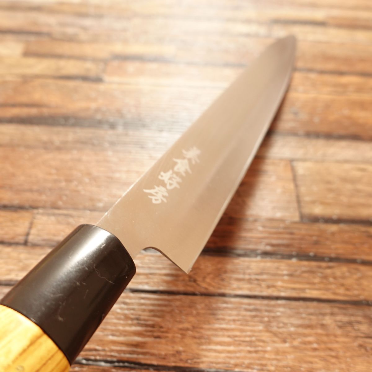 Bishokukobo Yanagiba Knife, Sharpened, Sashimi Knife, Stainless Steel, Double-edged, Minimal Signs of Use