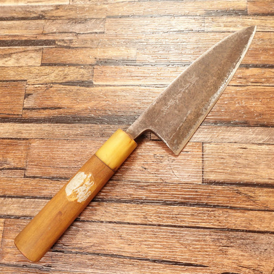 Sakai Chiyotsugu Deba Knife, Sharpened, Water Buffalo Horn Handle, Steel, Betsuuchi