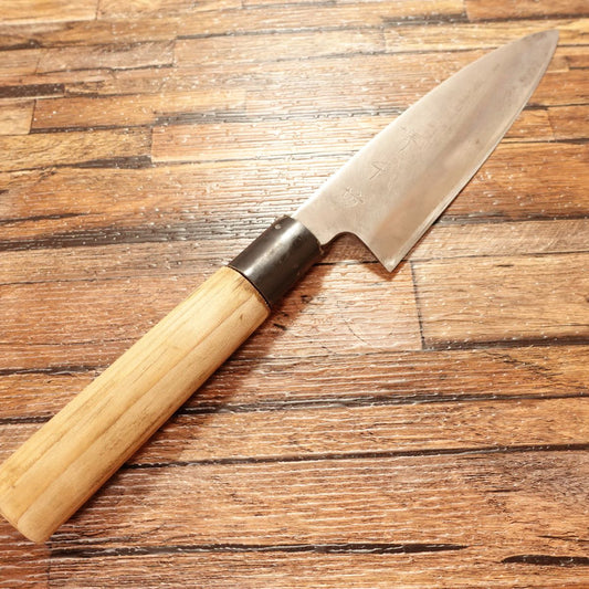 Sakai Senbo Funayuki Knife, Sharpened, Ai-Deba Knife, Thin Blade, Betsuuchi, Single-edged Santoku