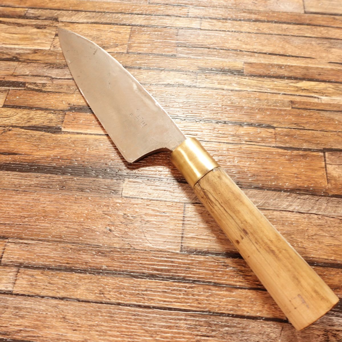 Takemasa Deba Knife, Sharpened, Highest Honor Award, Prime Minister's Award, Handle Repaired