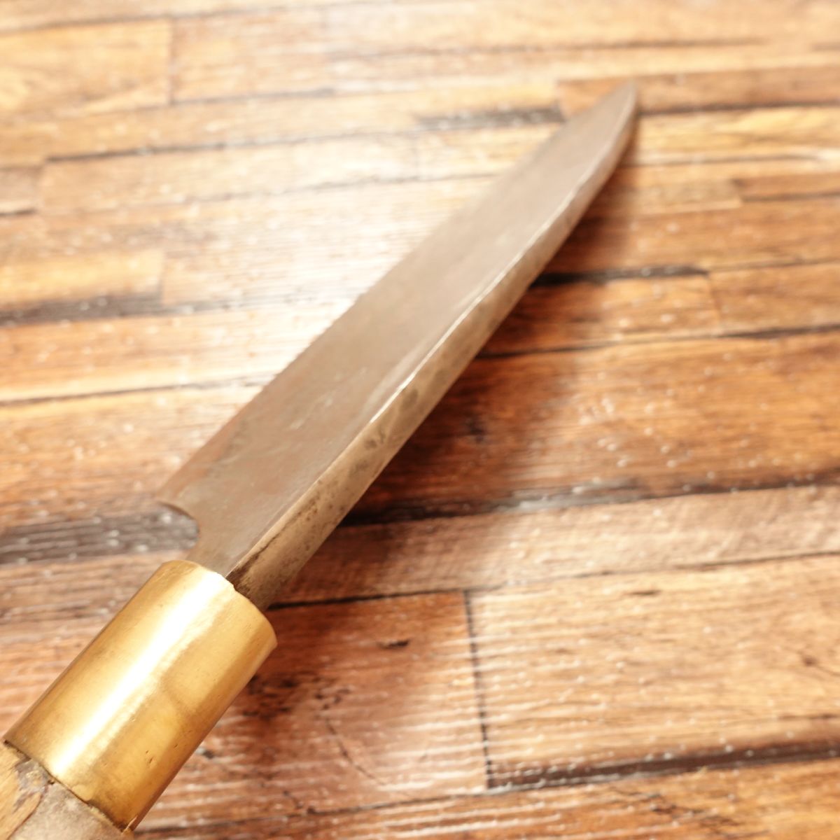 Takemasa Deba Knife, Sharpened, Highest Honor Award, Prime Minister's Award, Handle Repaired