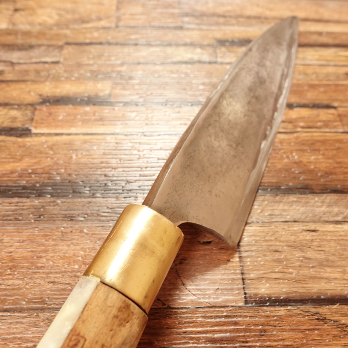 Takemasa Deba Knife, Sharpened, Highest Honor Award, Prime Minister's Award, Handle Repaired