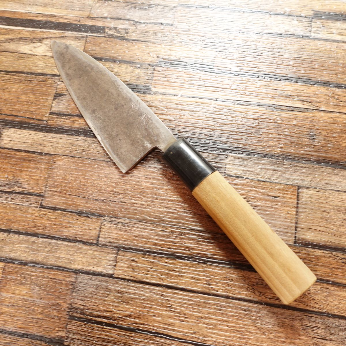 Sugimoto Aji-kiri Knife, Sharpened, Small Deba Knife, Hagane Steel