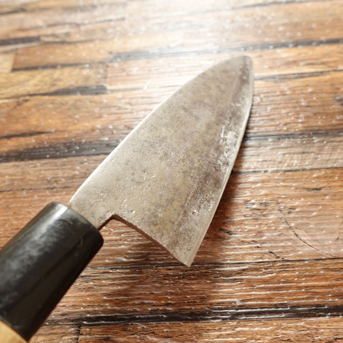 Sugimoto Aji-kiri Knife, Sharpened, Small Deba Knife, Hagane Steel