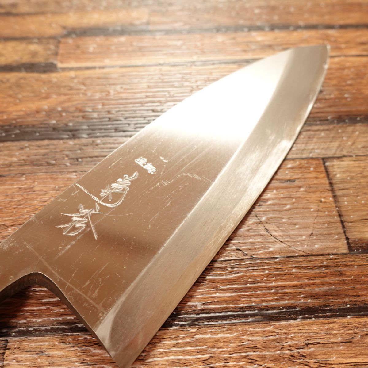 Kikuhide Deba Knife, Sharpened, Steel, Thick Blade, Lightly Used