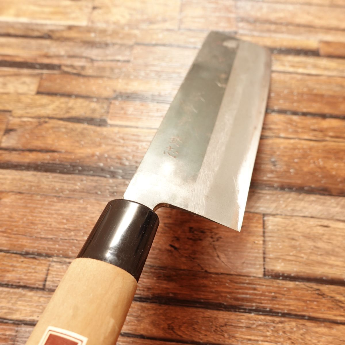 Sakai Shugaku Nakiri Knife, Sharpened, Black-forged, Thin Blade, With Sticker, Lightly Used