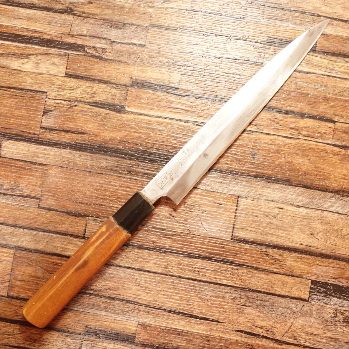 Seki-Magoroku Ibuki Yanagiba Knife, Sharpened, Sashimi Knife, Steel, Willow-leaf Blade