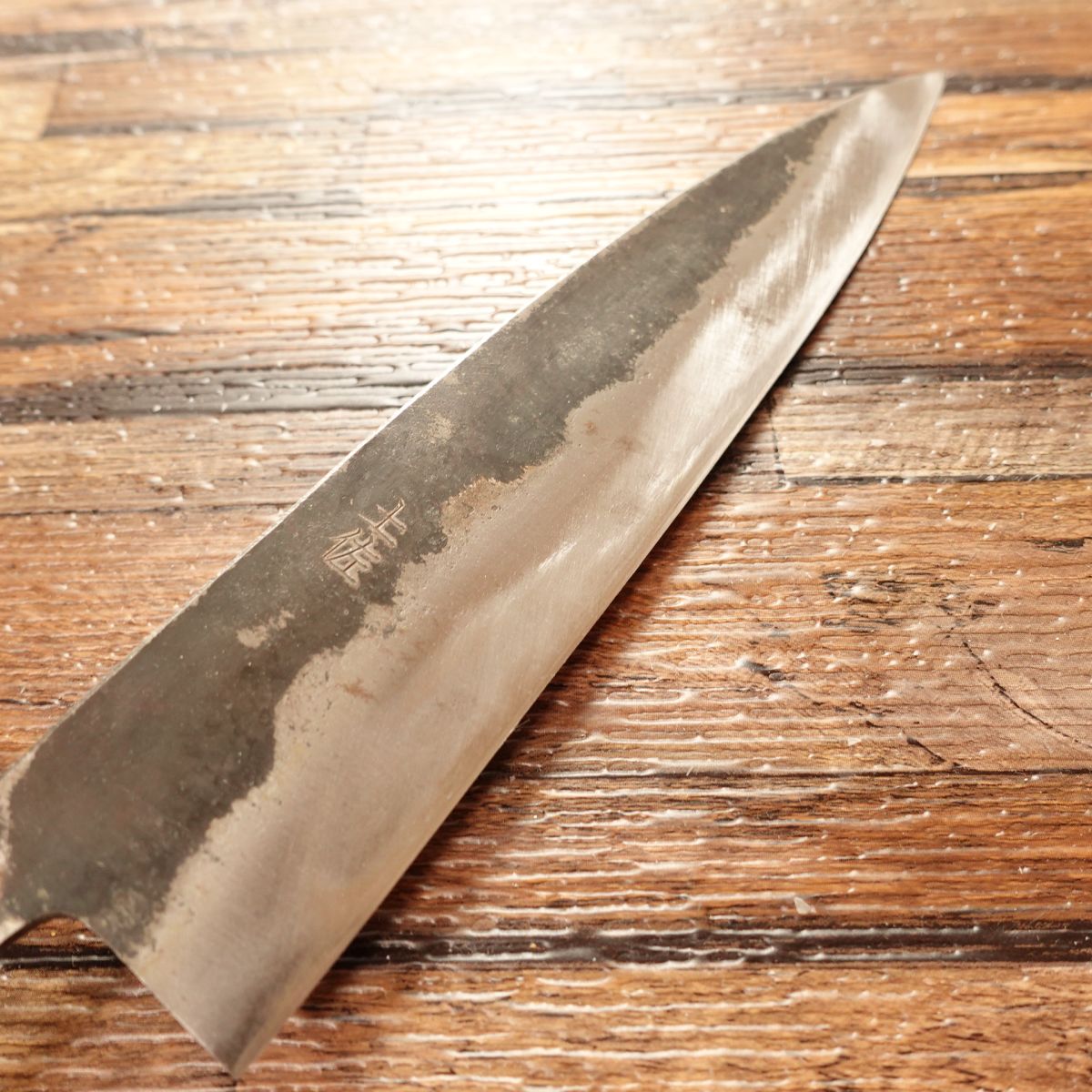 Tosa Yanagiba Knife, Sharpened, Sashimi Knife, Special Edition, Blacksmith Finish, Double-Edged