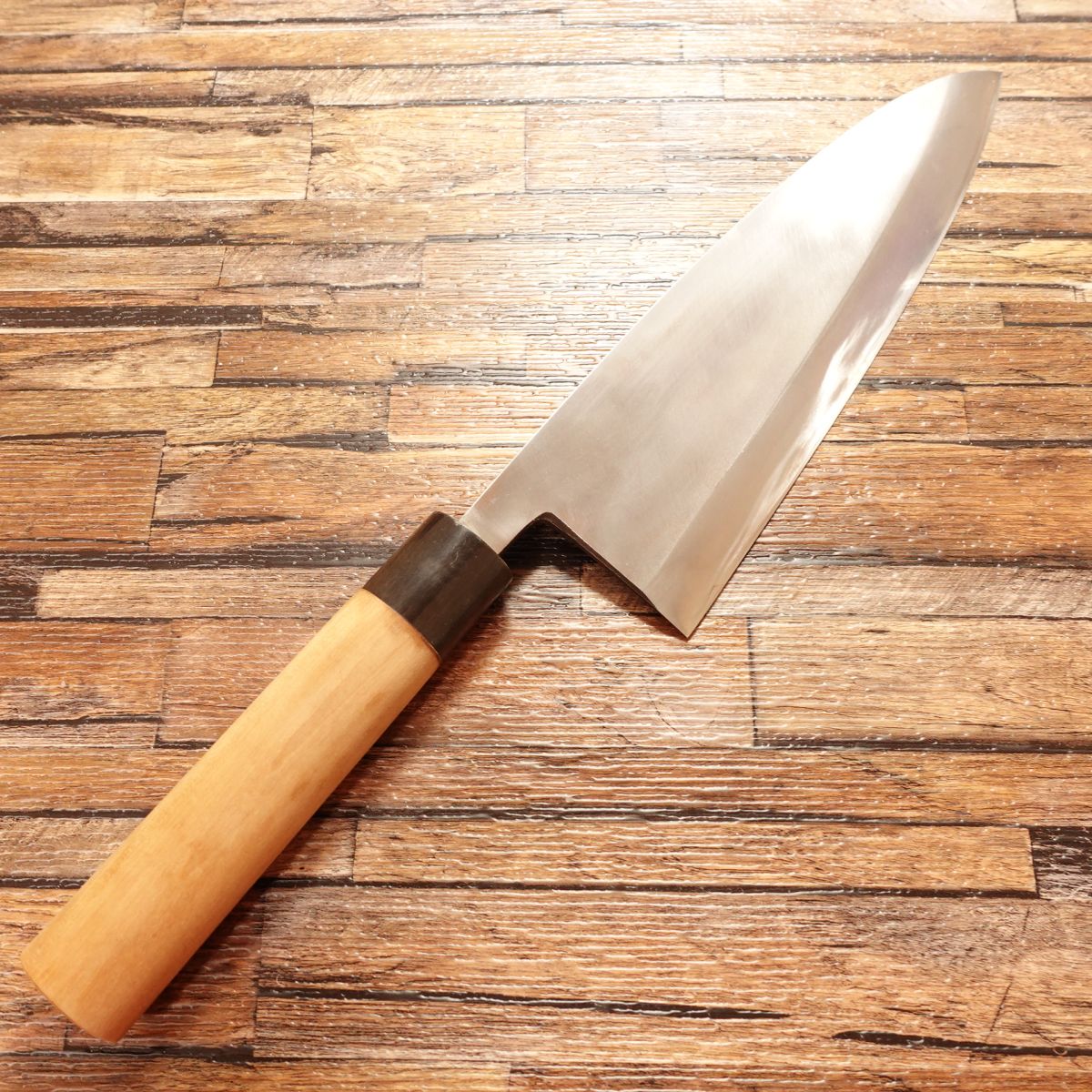 Sakai Kunisuke Large Deba Knife, Sharpened, Water Buffalo Horn Handle, Near Unused, Minimal Signs of Use