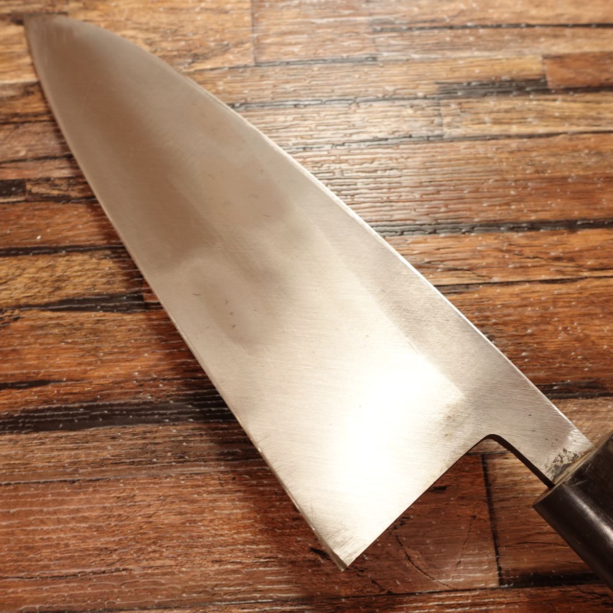 Sakai Kunisuke Large Deba Knife, Sharpened, Water Buffalo Horn Handle, Near Unused, Minimal Signs of Use