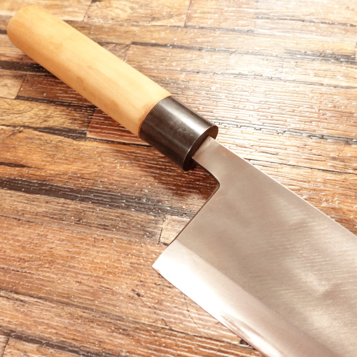 Sakai Kunisuke Large Deba Knife, Sharpened, Water Buffalo Horn Handle, Near Unused, Minimal Signs of Use