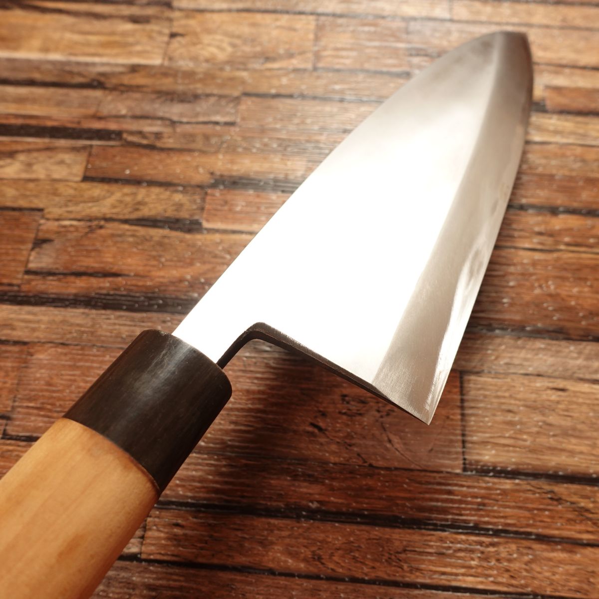 Sakai Kunisuke Large Deba Knife, Sharpened, Water Buffalo Horn Handle, Near Unused, Minimal Signs of Use