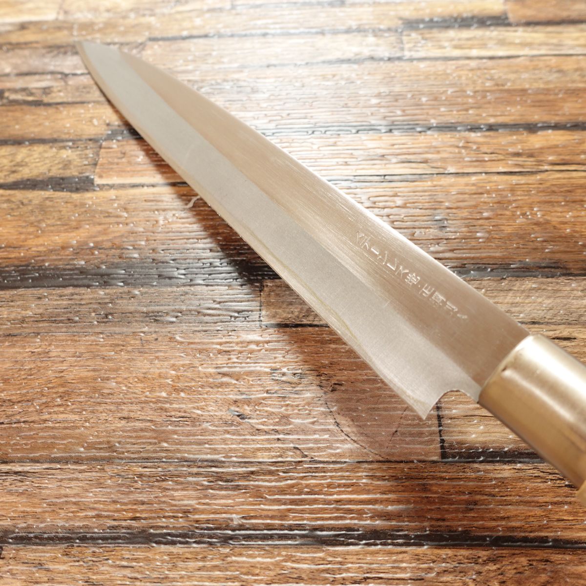 Misuzu Yanagiba Knife, Sharpened, Sashimi Knife, Stainless Steel Core, Proper Steel Warikomi, Double Bevel, Unused Storage Item