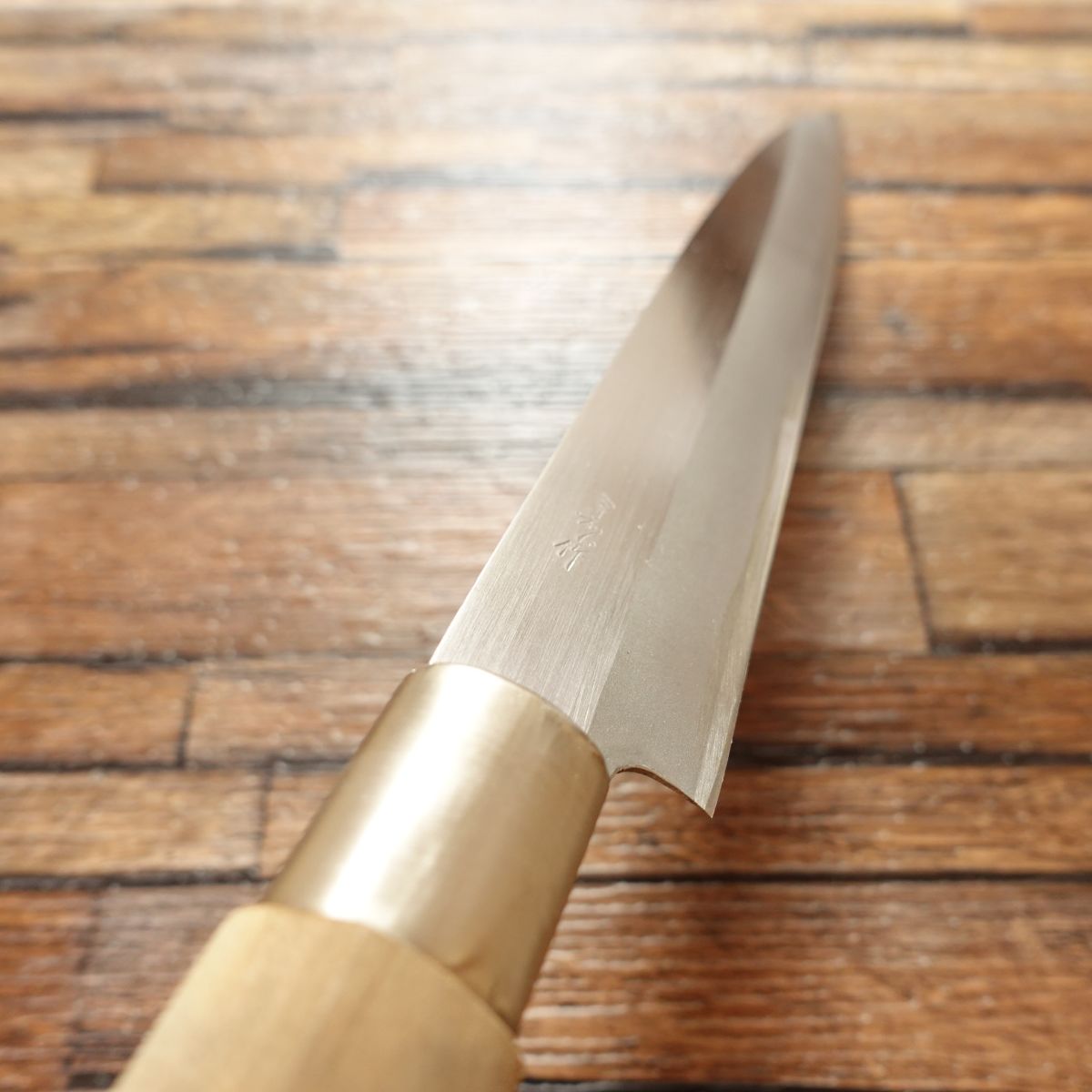 Misuzu Yanagiba Knife, Sharpened, Sashimi Knife, Stainless Steel Core, Proper Steel Warikomi, Double Bevel, Unused Storage Item